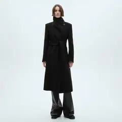 MANGO - Abrigo Largo Lana Mujer