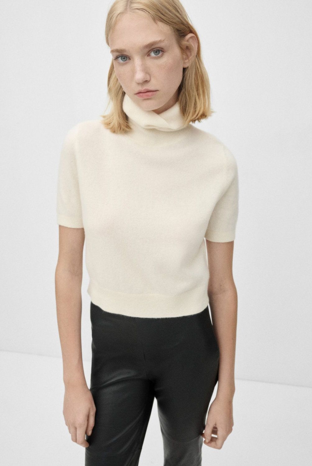 MANGO - Sweater 100% Cashmere Manga Corta Mujer Mango