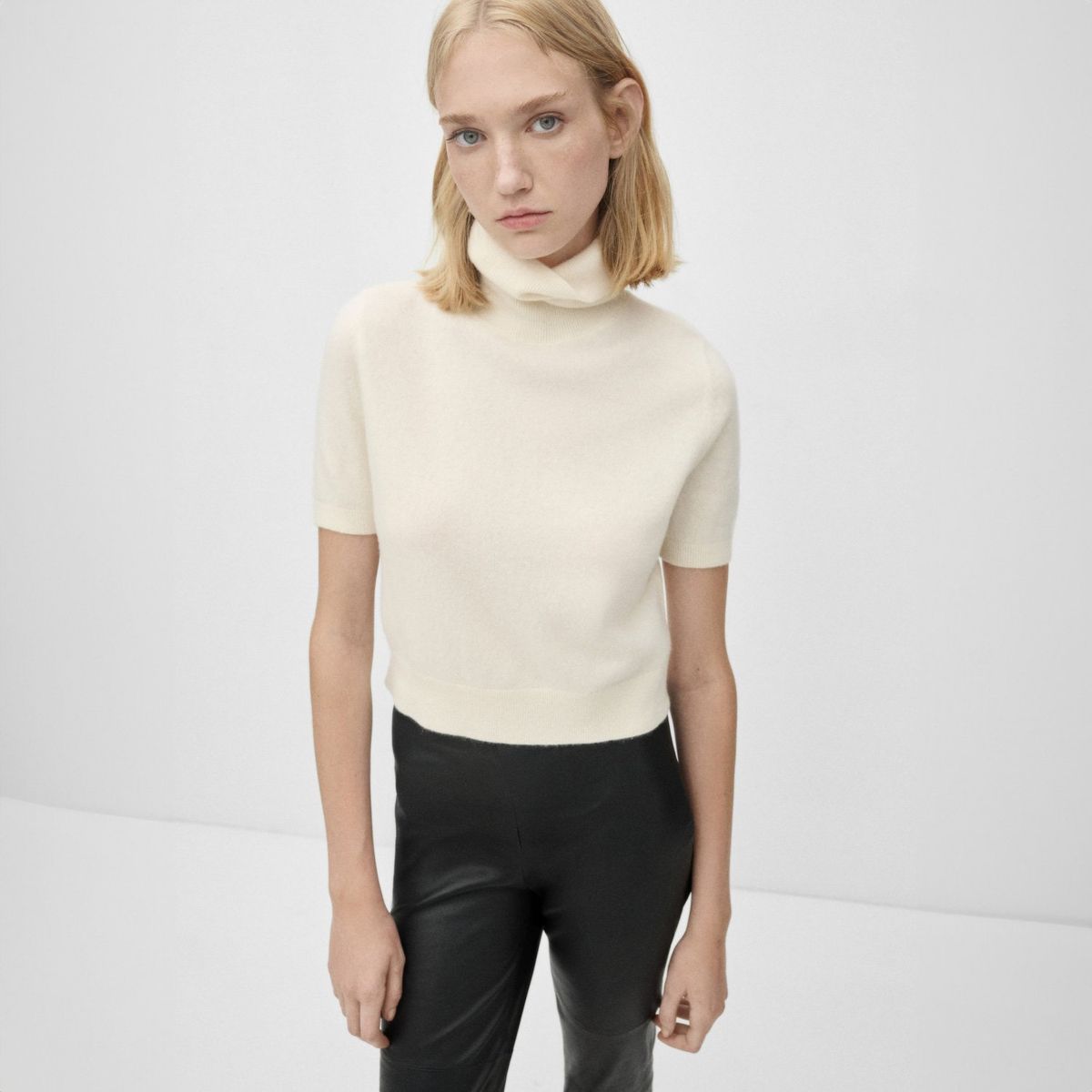 MANGO - Sweater 100% Cashmere Manga Corta Mujer Mango