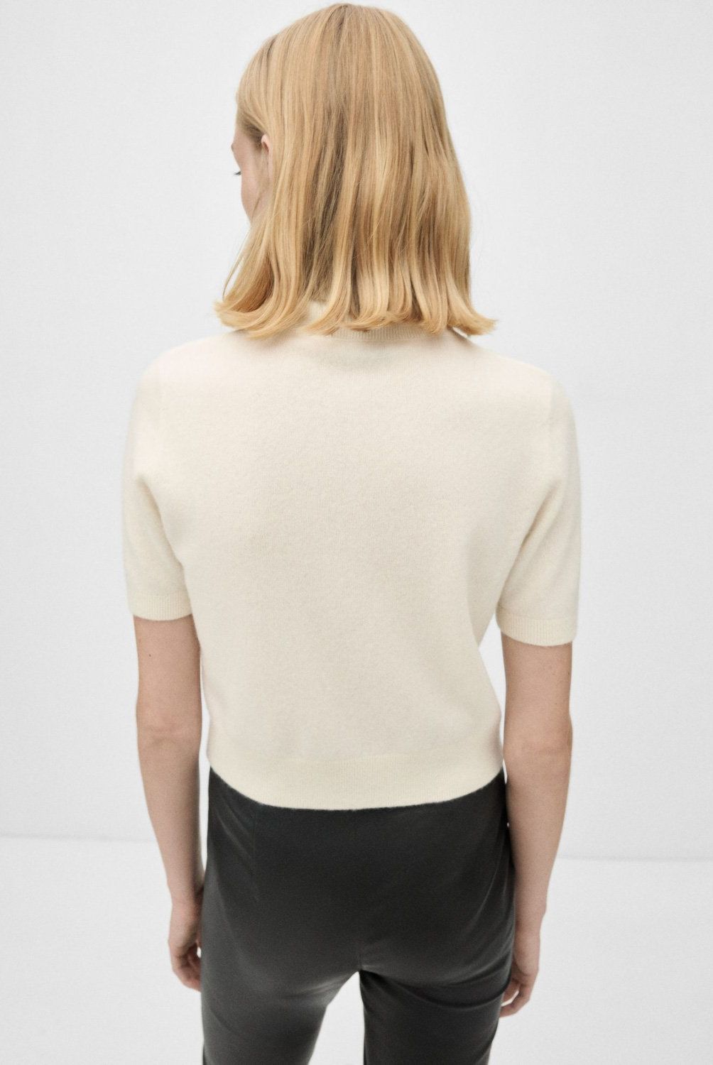 MANGO - Sweater 100% Cashmere Manga Corta Mujer Mango