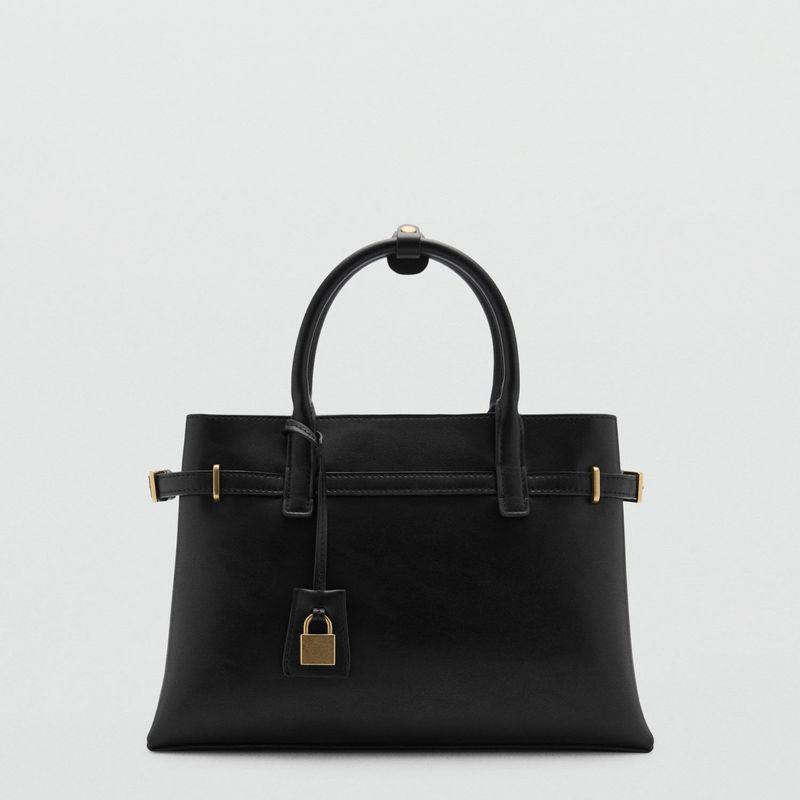 MANGO - Bolso Shopper Candado Mujer Mango