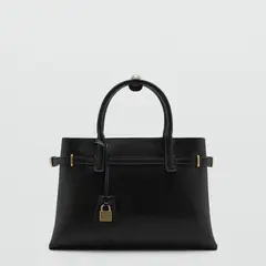MANGO - Bolso Shopper Candado Mujer