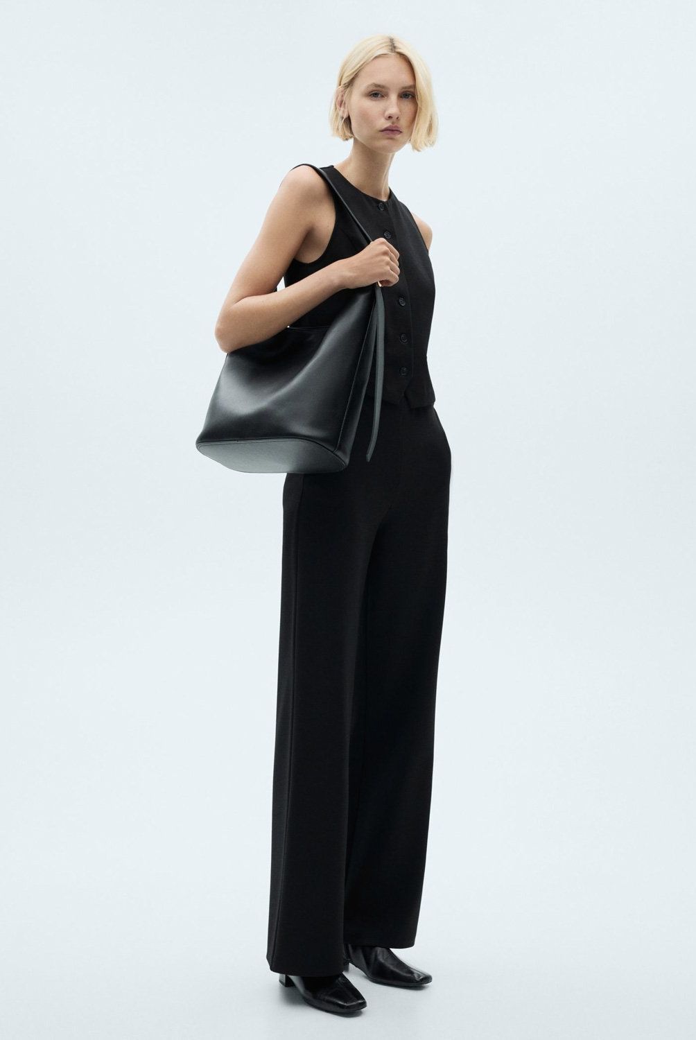 MANGO - Pantalón Recto Punto Roma Mujer Mango