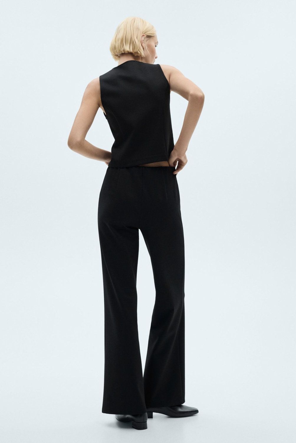 MANGO - Pantalón Recto Punto Roma Mujer Mango