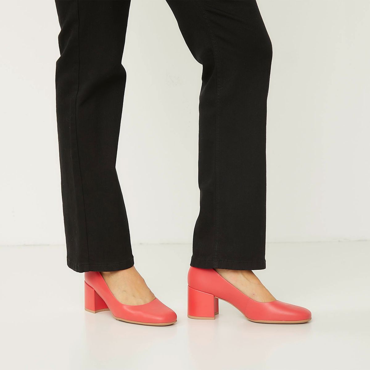 USAFLEX - Zapato Formal Mujer Cuero Rojo Usaflex