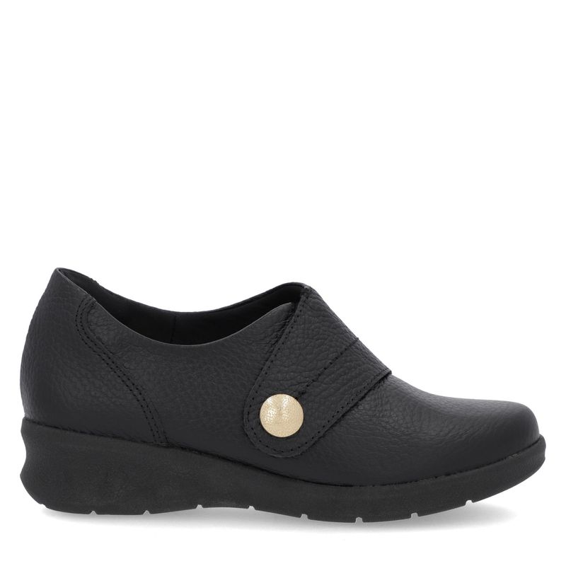 USAFLEX - Zapatilla Urbana Mujer Cuero Negro Usaflex