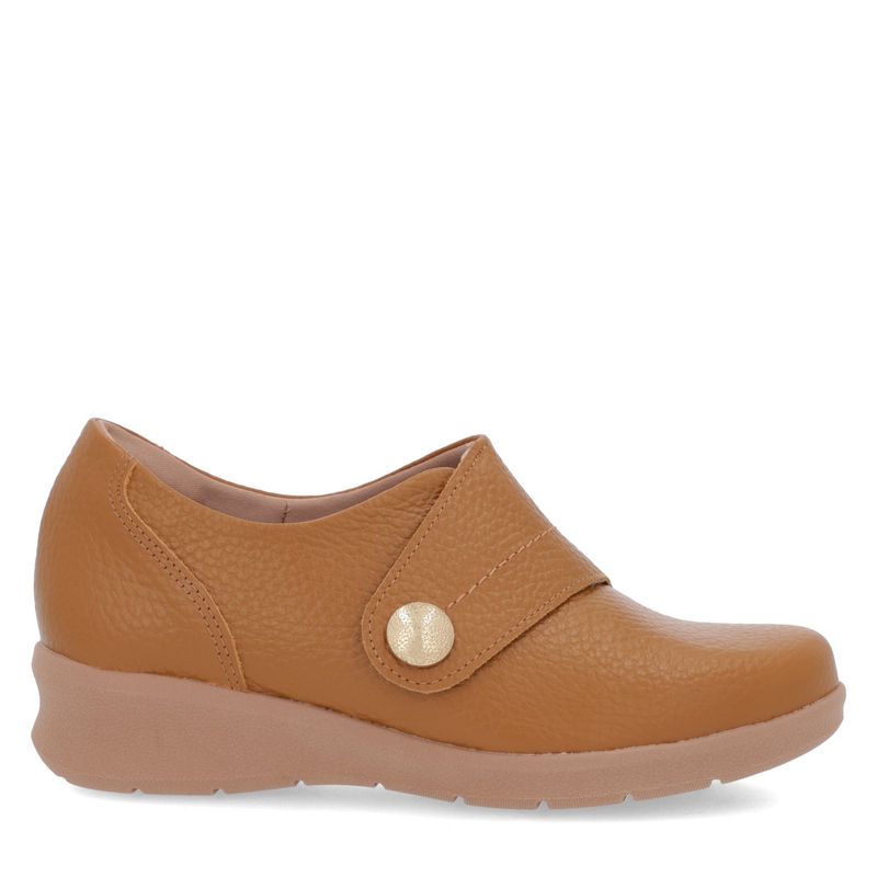USAFLEX - Zapatilla Urbana Mujer Cuero Canela Usaflex
