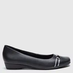 USAFLEX - Ballerina Mujer Cuero Negro