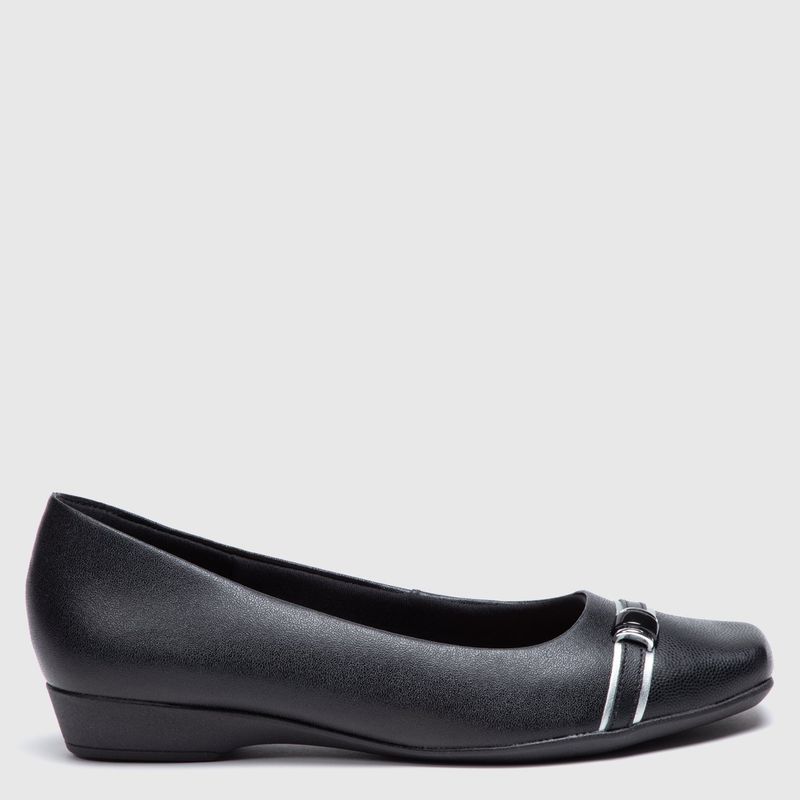 USAFLEX - Ballerina Mujer Cuero Negro Usaflex