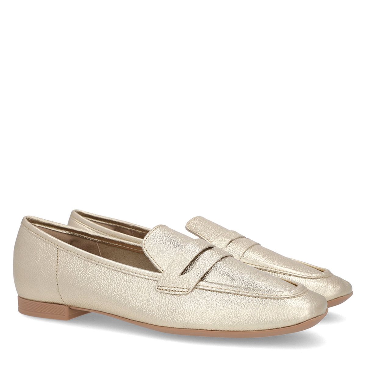 USAFLEX - Mocasín Mujer Cuero Dorado Usaflex