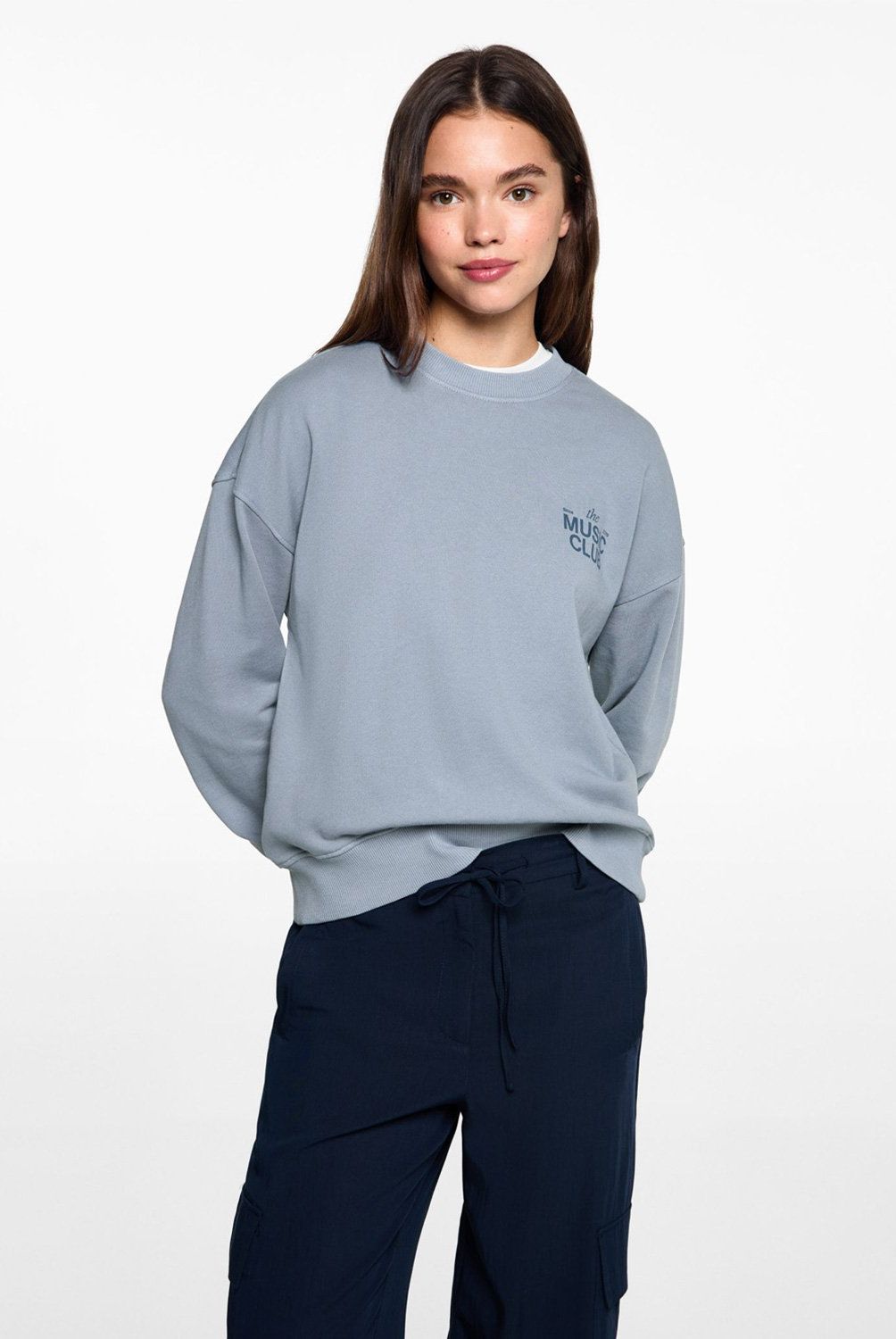MANGO TEEN - Polerón Mujer Algodón Estampada Mango Teen