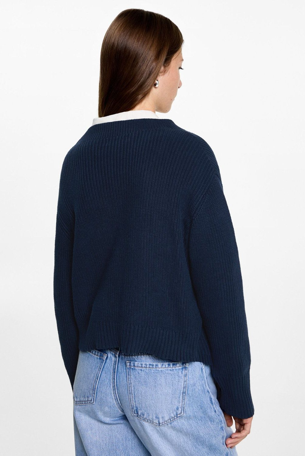 MANGO TEEN - Sweater Cuello Pico Mujer Mango Teen