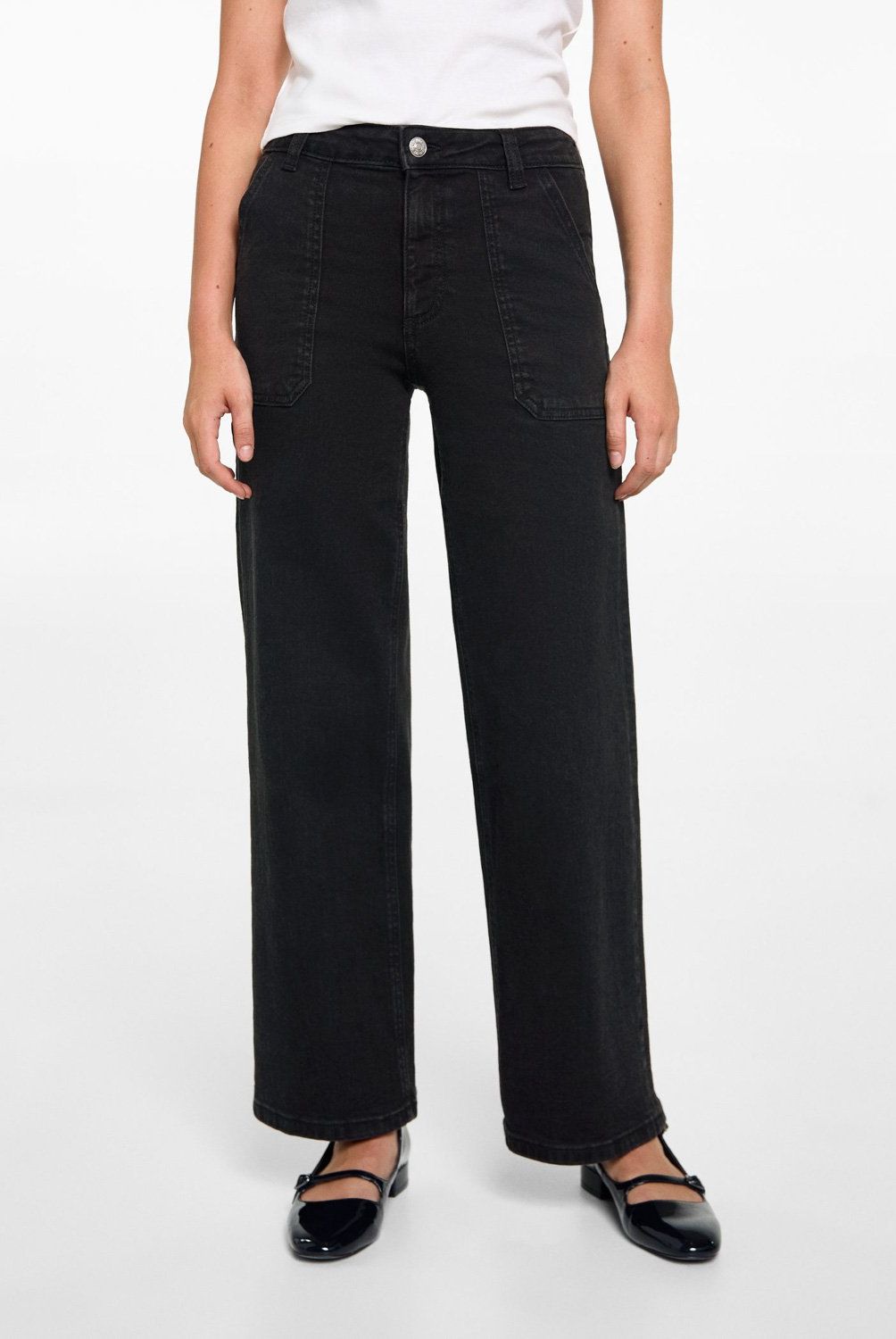 MANGO TEEN - Jeans Straight Bolsillos Mujer Mango Teen