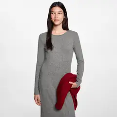 MANGO TEEN - Vestido Largo Canalé Mujer