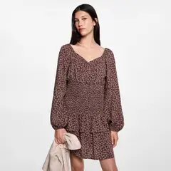 MANGO TEEN - Vestido Floral Volantes Mujer