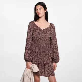 MANGO TEEN - Vestido Floral Volantes Mujer