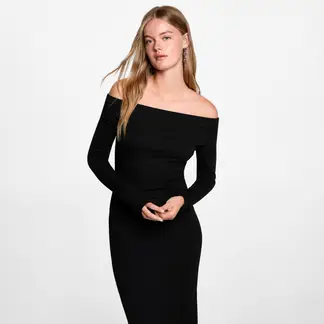 MANGO TEEN - Vestido Largo Hombros Descubiertos Mujer