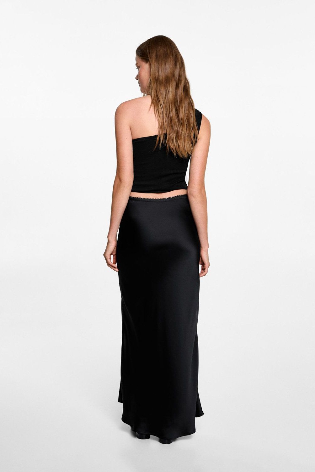 MANGO TEEN - Falda Larga Satinada Mujer Mango Teen
