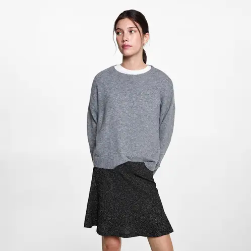 MANGO TEEN - Falda Punto Lurex Mujer