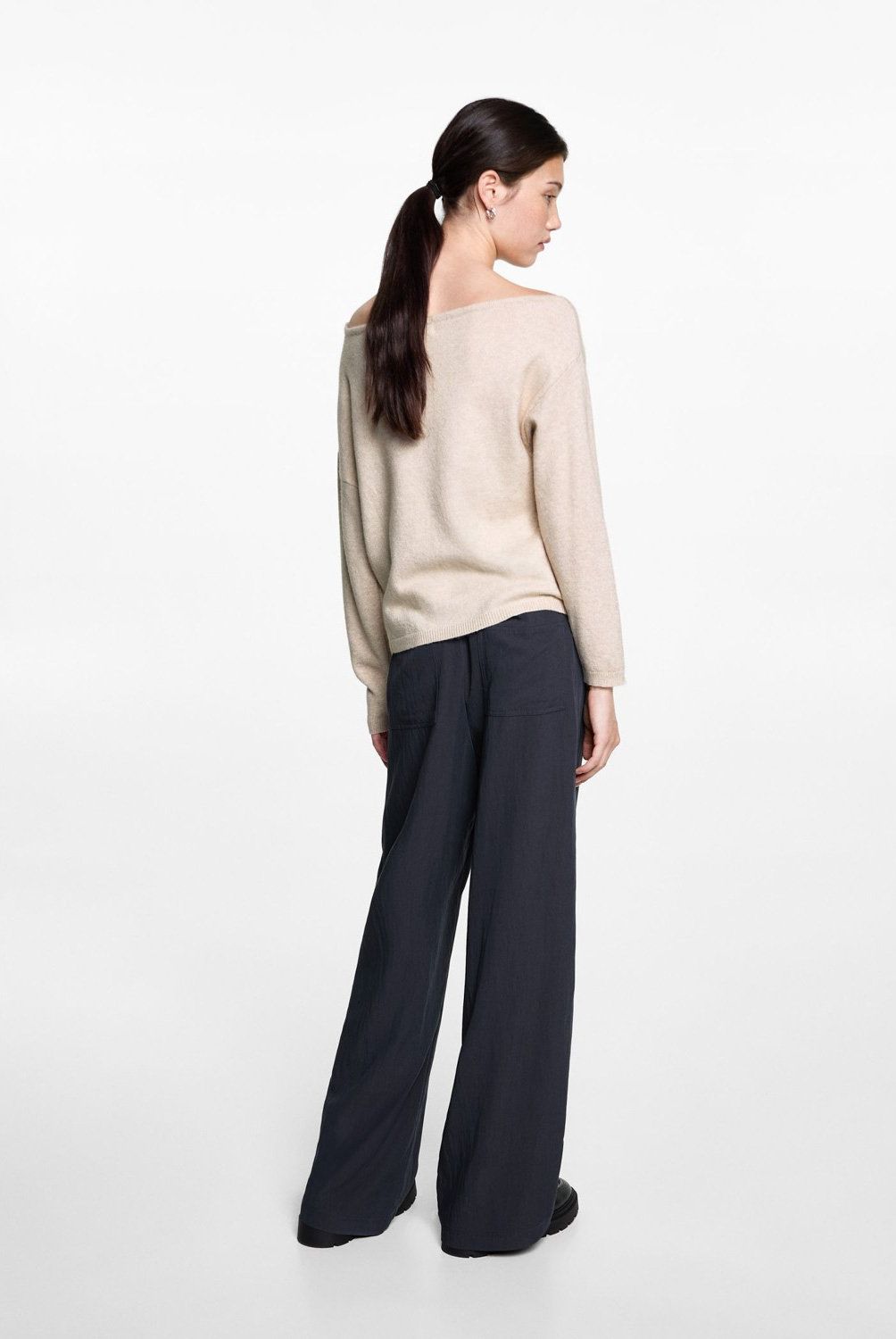 MANGO TEEN - Sweater Punto Cuello Barco Mujer Mango Teen