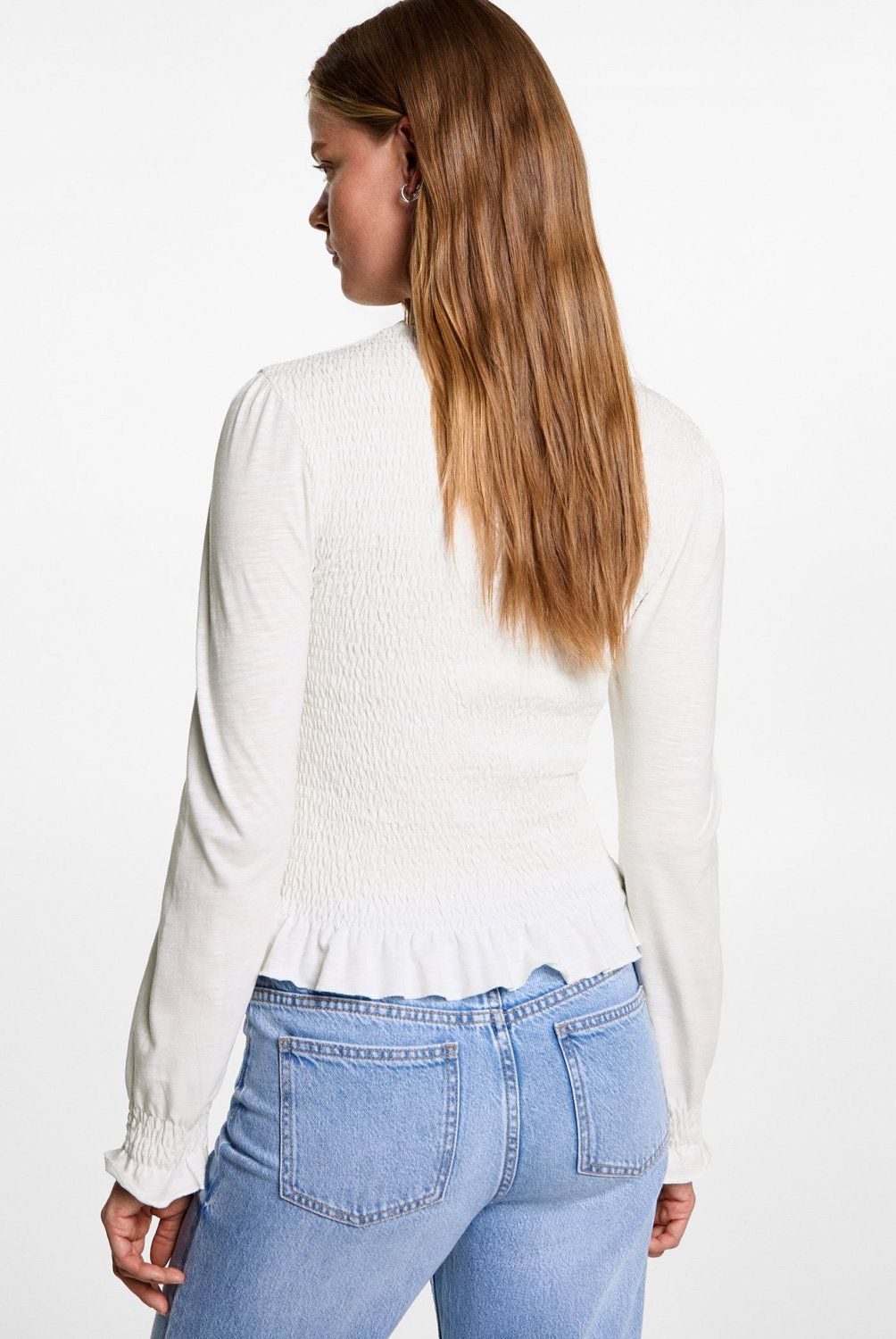 MANGO TEEN - Blusa Detalle Fruncido Mujer Mango Teen