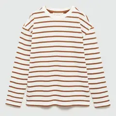 MANGO KIDS - Polera Manga Larga Rayas Niño