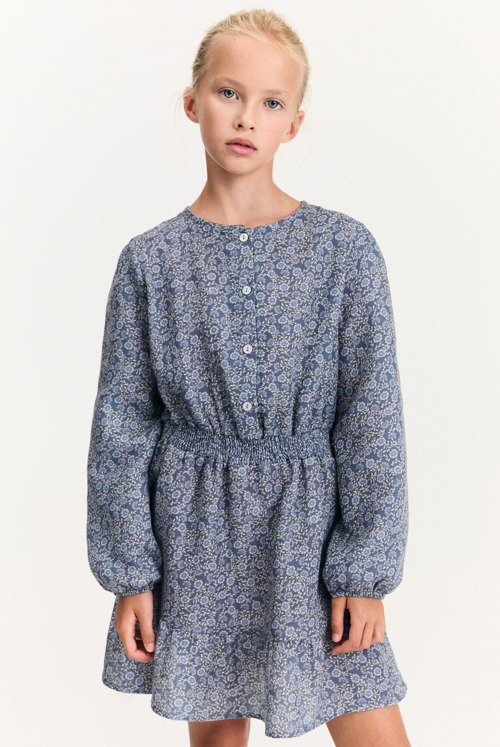 MANGO KIDS - Vestido Floral Botones Niña Mango Kids