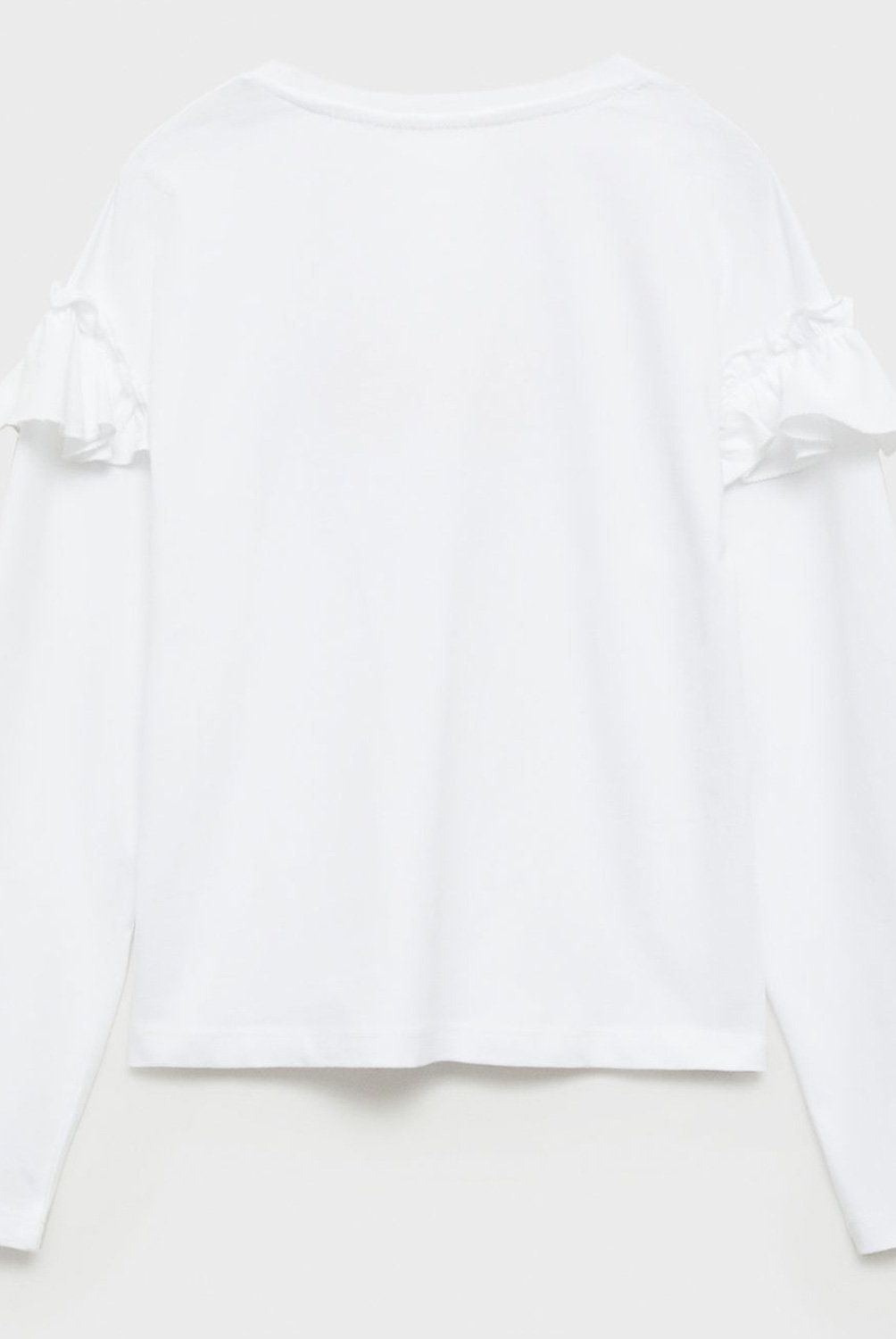 MANGO KIDS - Polera Manga Larga Volantes Niña Mango Kids