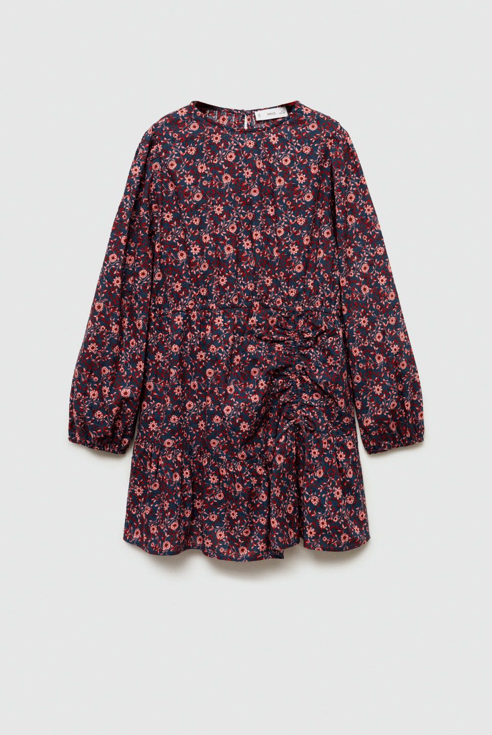 MANGO KIDS - Vestido Floral Fruncido Niña Mango Kids