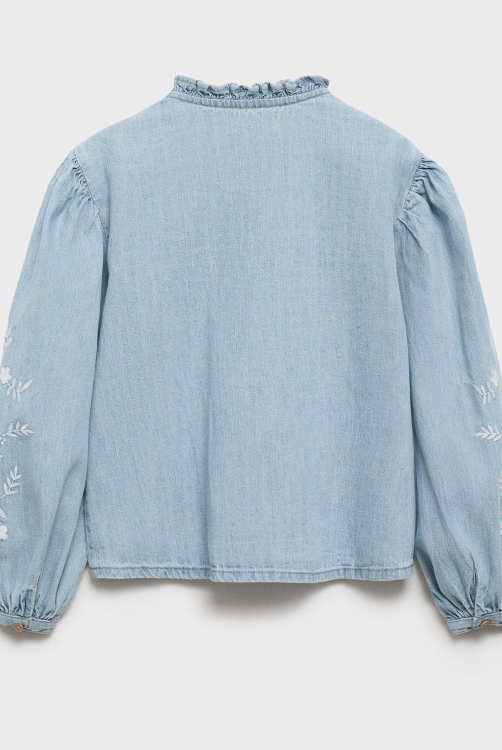 MANGO KIDS - Blusa Denim Bordada Niña Mango Kids