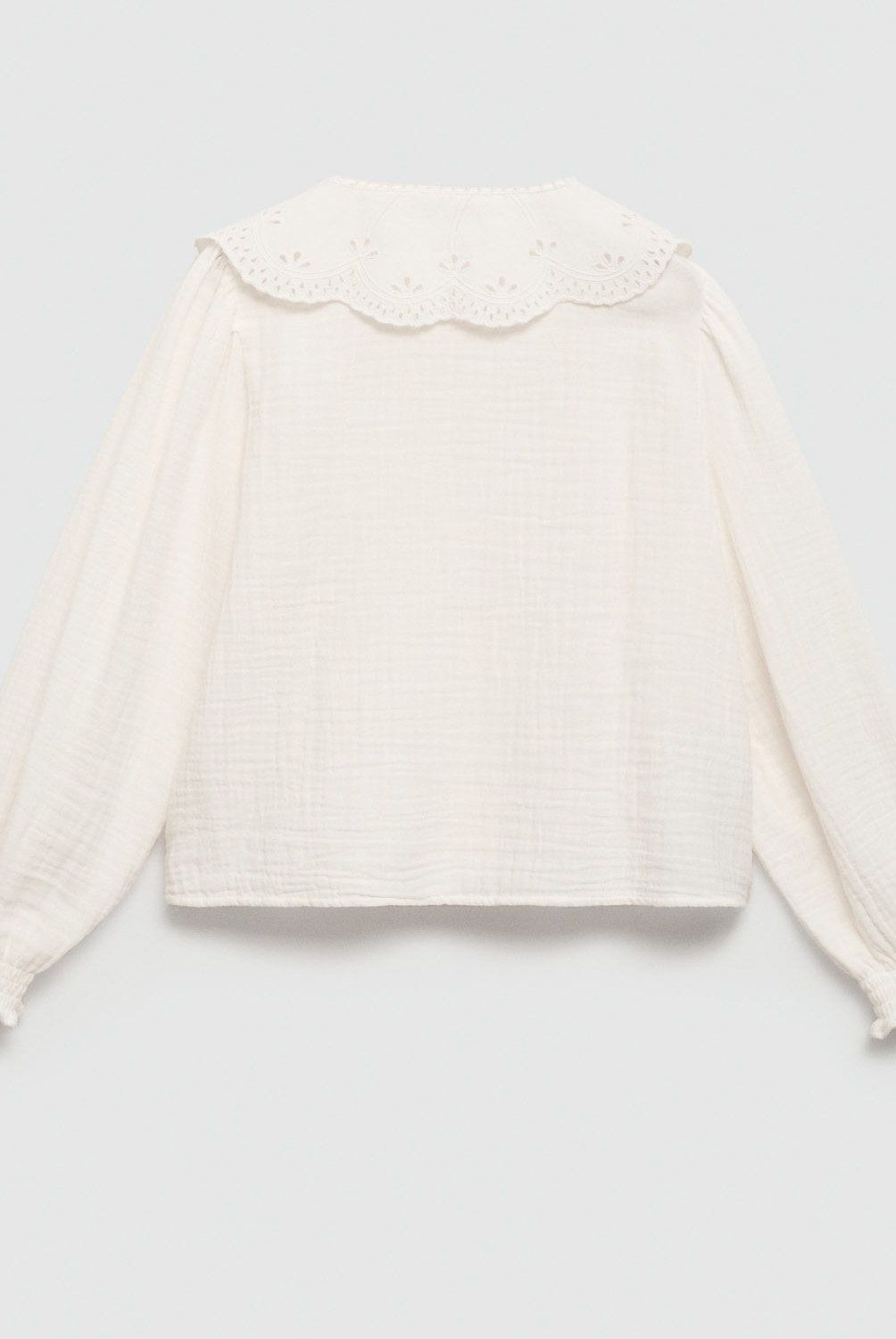 MANGO KIDS - Camisa Detalles Bordados Niña Mango Kids