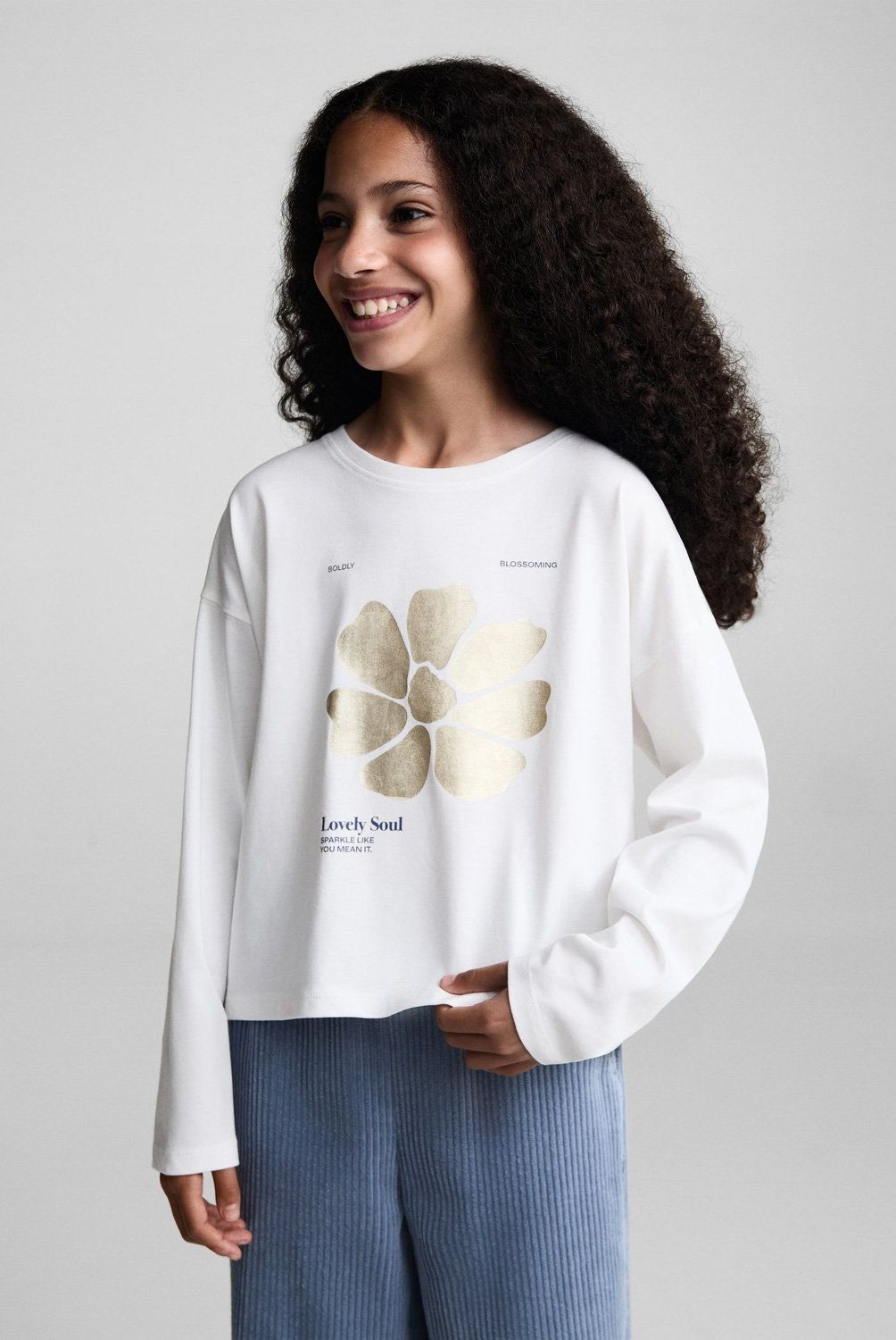 MANGO KIDS - Polera Estampada Algodón Niña Mango Kids