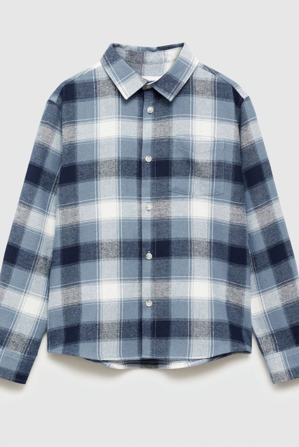 MANGO KIDS - Camisa Cuadros Bolsillo Niño Mango Kids