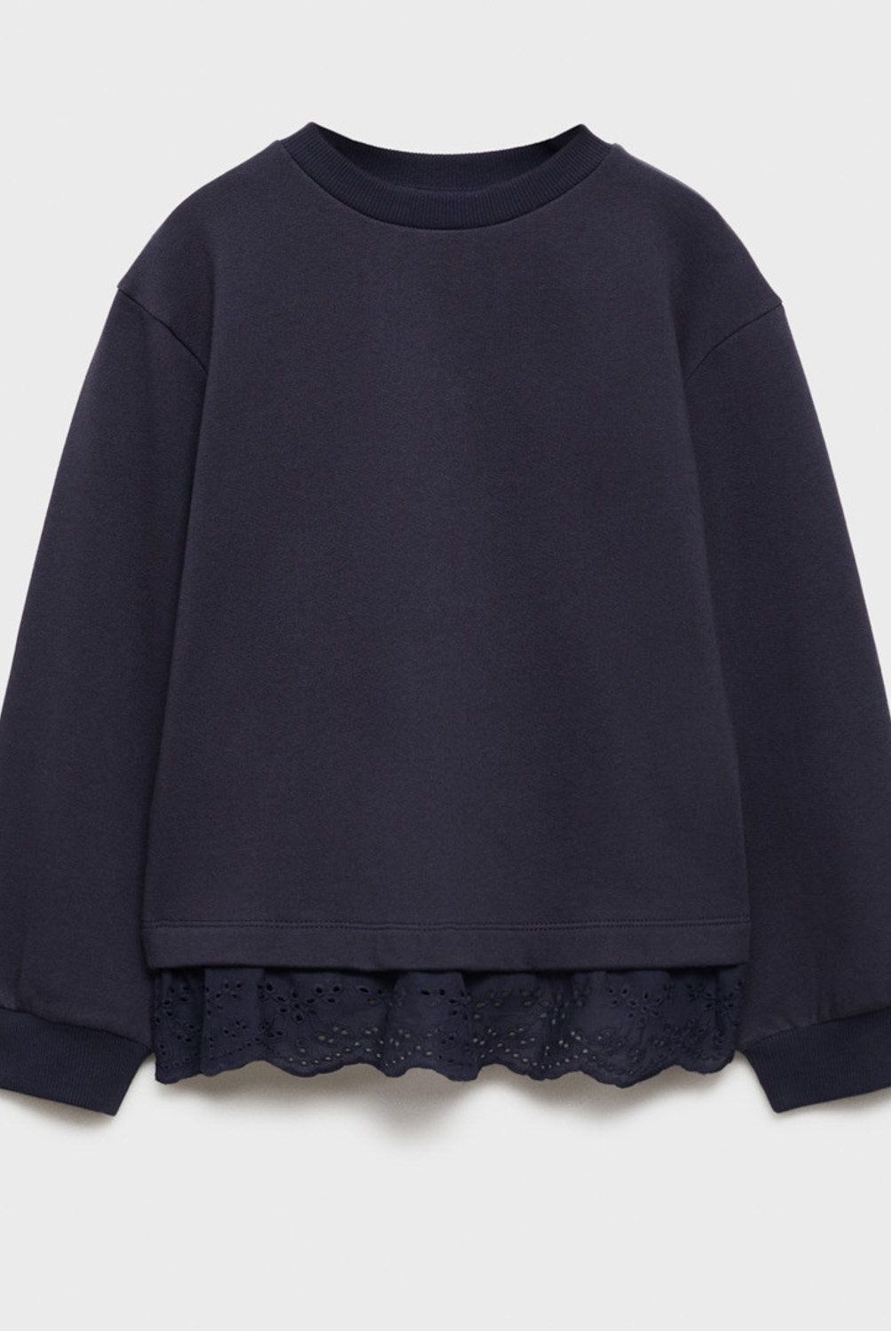 MANGO KIDS - Polerón Algodón Detalle Bordado Niña Mango Kids
