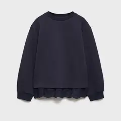MANGO KIDS - Polerón Algodón Detalle Bordado Niña