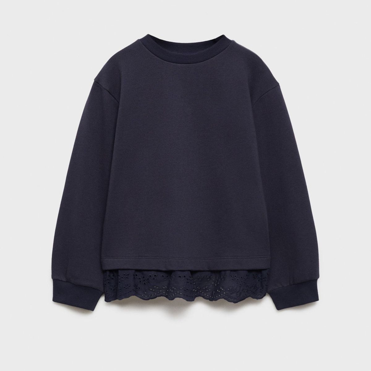 MANGO KIDS - Polerón Algodón Detalle Bordado Niña Mango Kids