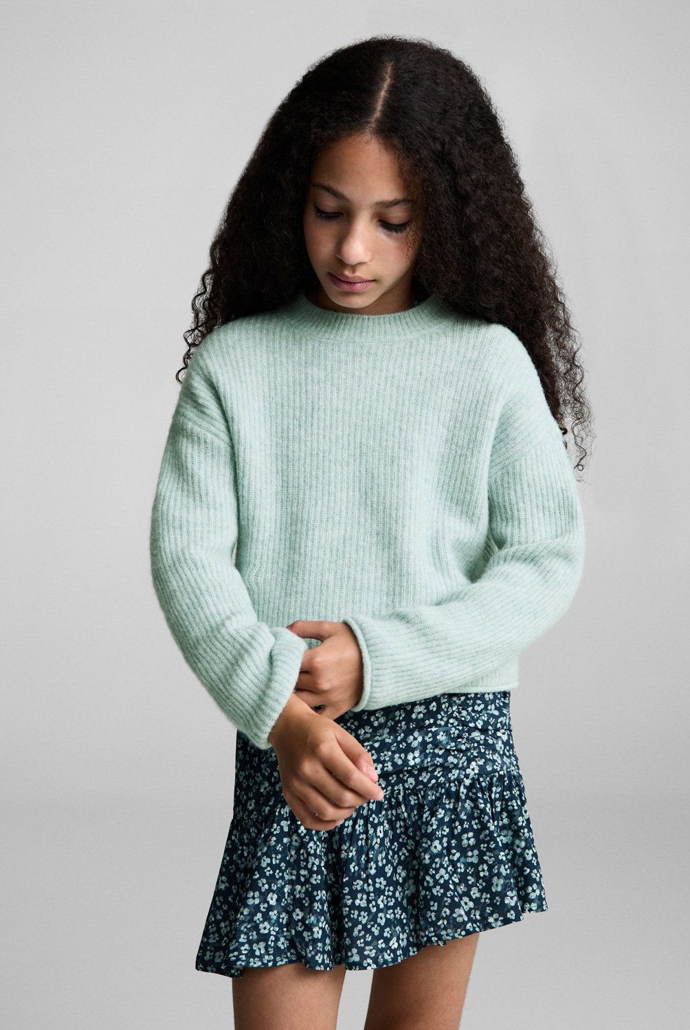 MANGO KIDS - Sweater Punto Canalé Niña Mango Kids