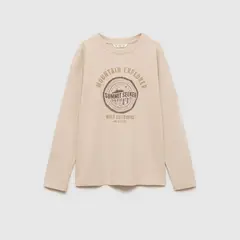 MANGO KIDS - Polera Estampada Algodón Niño