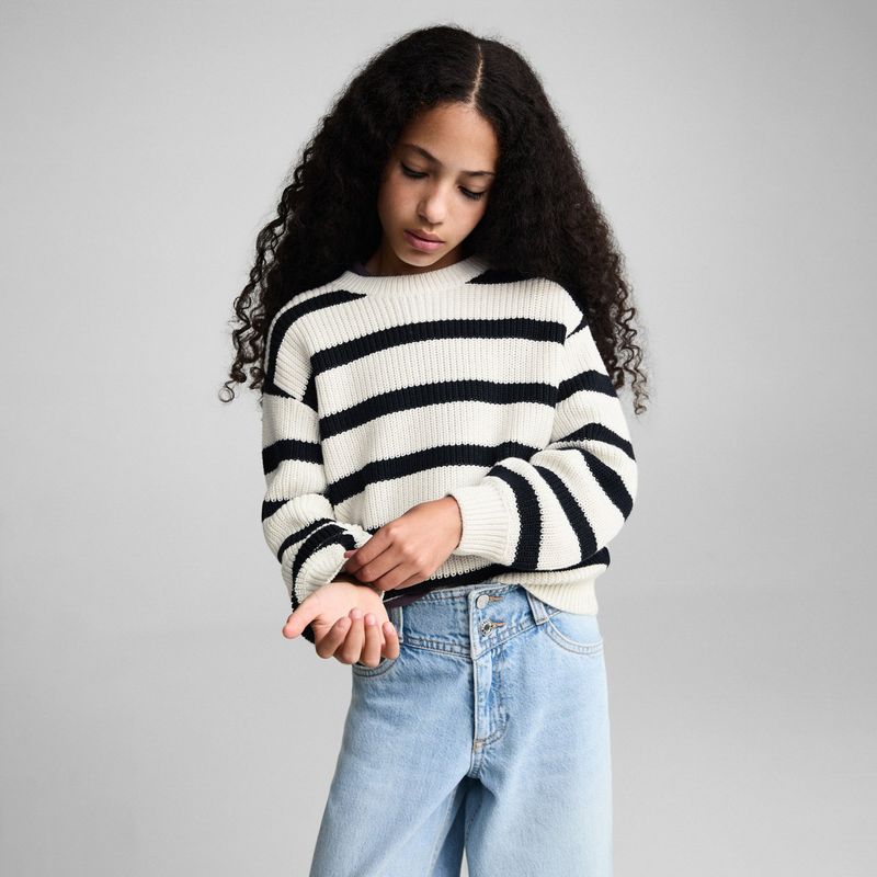 MANGO KIDS - Sweater Punto Rayas Niña Mango Kids