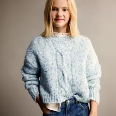 MANGO KIDS - Sweater Bicolor Punto Niña