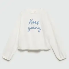 MANGO KIDS - Polera Detalles Bordados Niña