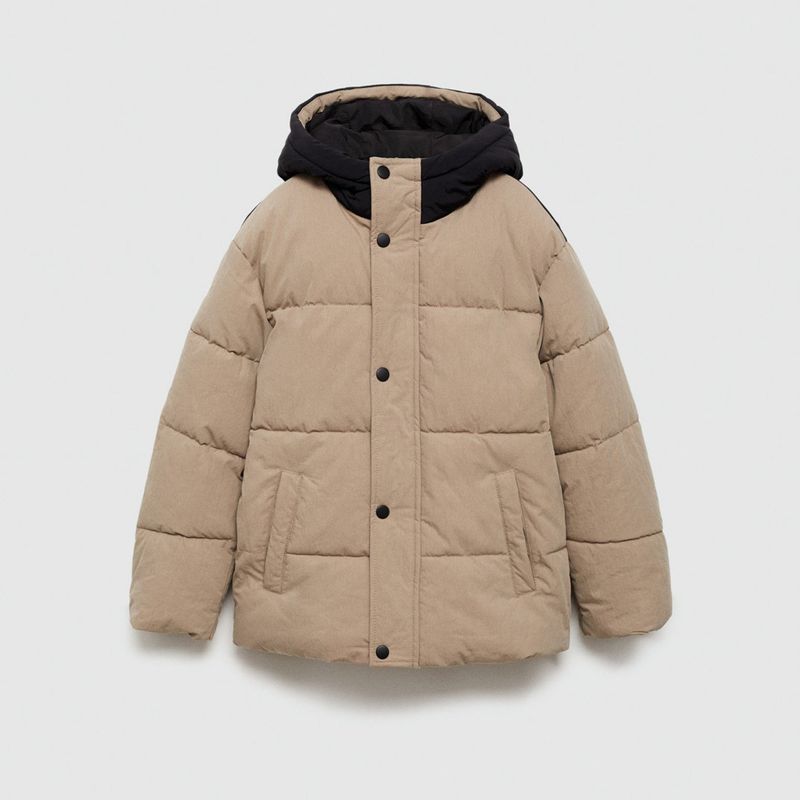 MANGO KIDS - Parka Acolchado Combinado Niño Mango Kids