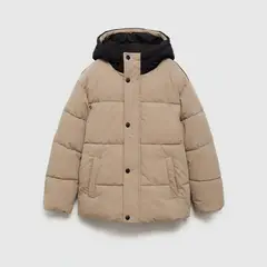 MANGO KIDS - Parka Acolchado Combinado Niño