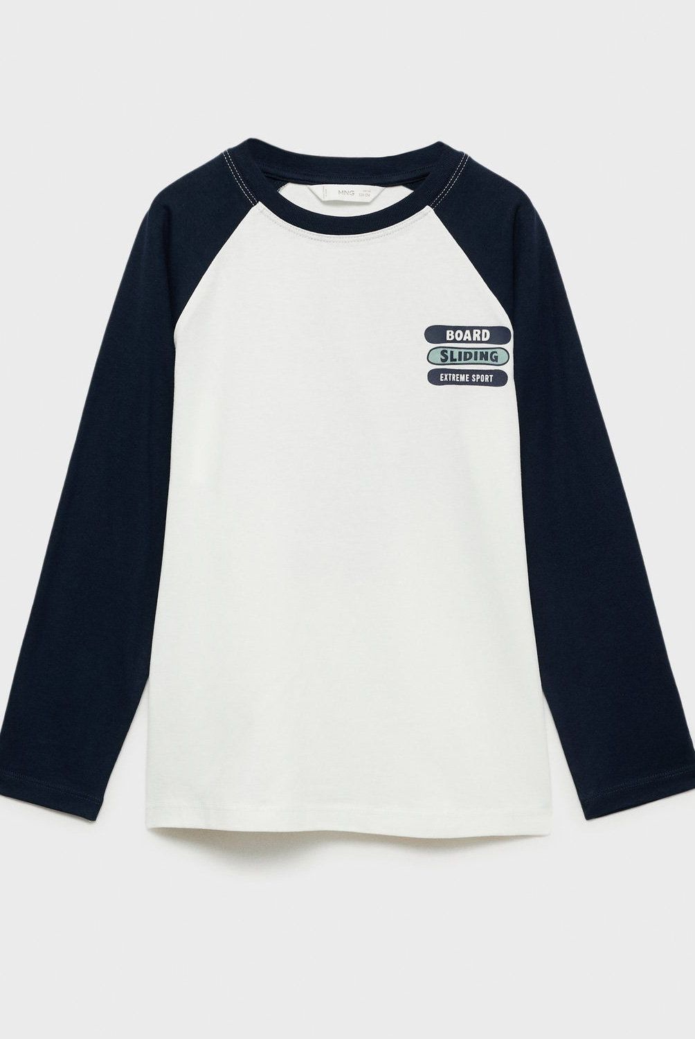 MANGO KIDS - Polera Combinada Algodón Niño Mango Kids