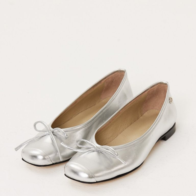 Zapato Casual Mujer Cuero Plateado