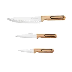 BERGNER - Set 3 Cuchillos Acero Inoxidable Charcoal