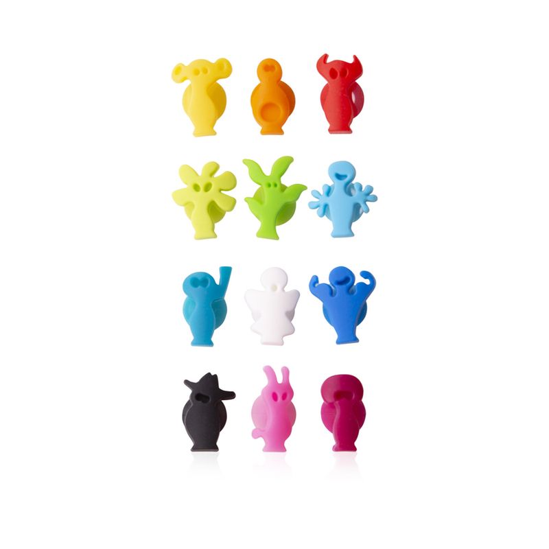 VACUVIN - Set 12 Marcadores De Copa Party People Vacuvin