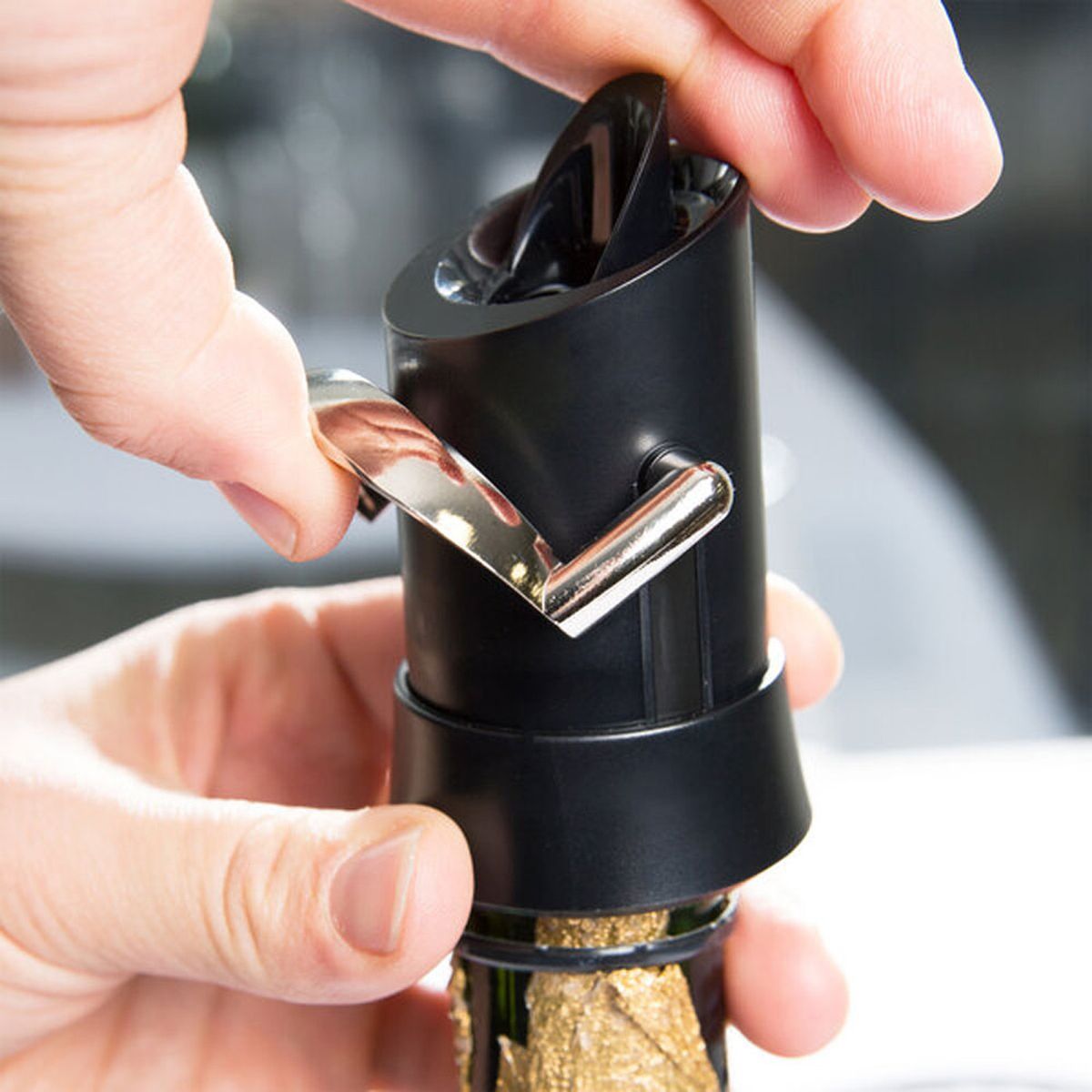 VACUVIN - Tapon Y Servidor Para Champagne 2 En 1 Vacuvin