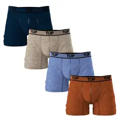 TOP - Pack 4 Boxer Algodón Hombre