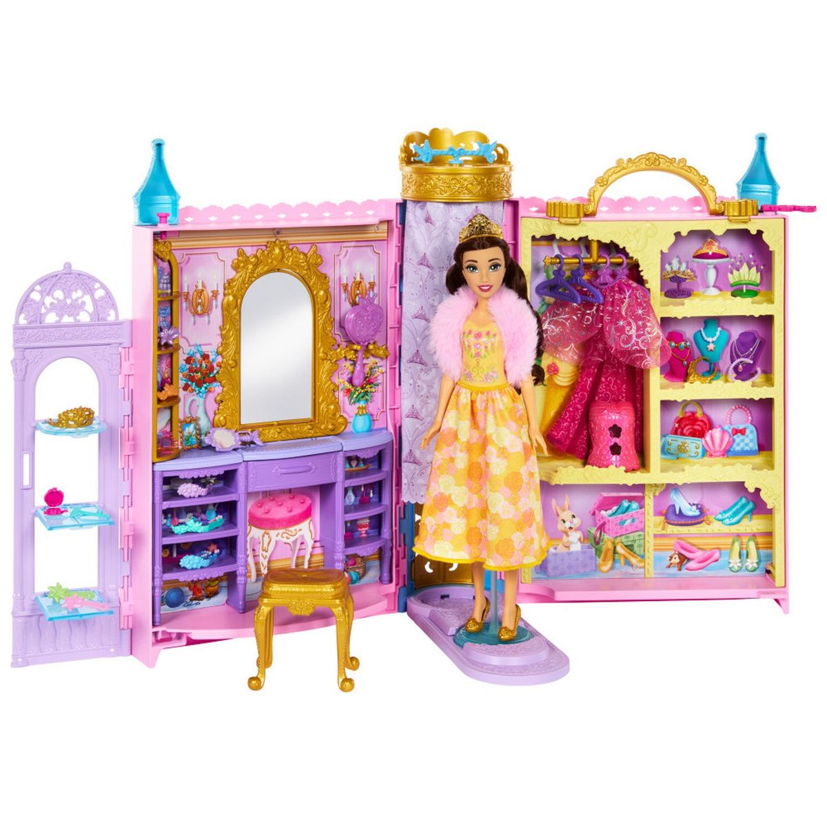 PRINCESAS - Set De Juego Closet Mágico Con Muñeca Bella Princesas